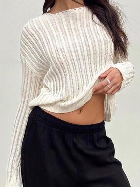 Princess Polly Adrianna Sweater - White Knit